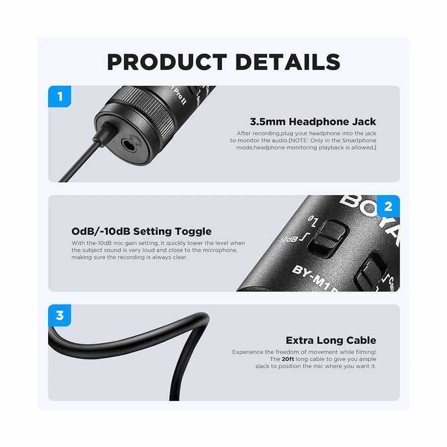 Boya BY-M1 Pro II Microphone in BD