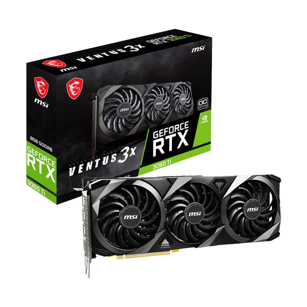 MSI GeForce RTX 3060 Ti VENTUS 3X 8G OC LHR Graphics Card