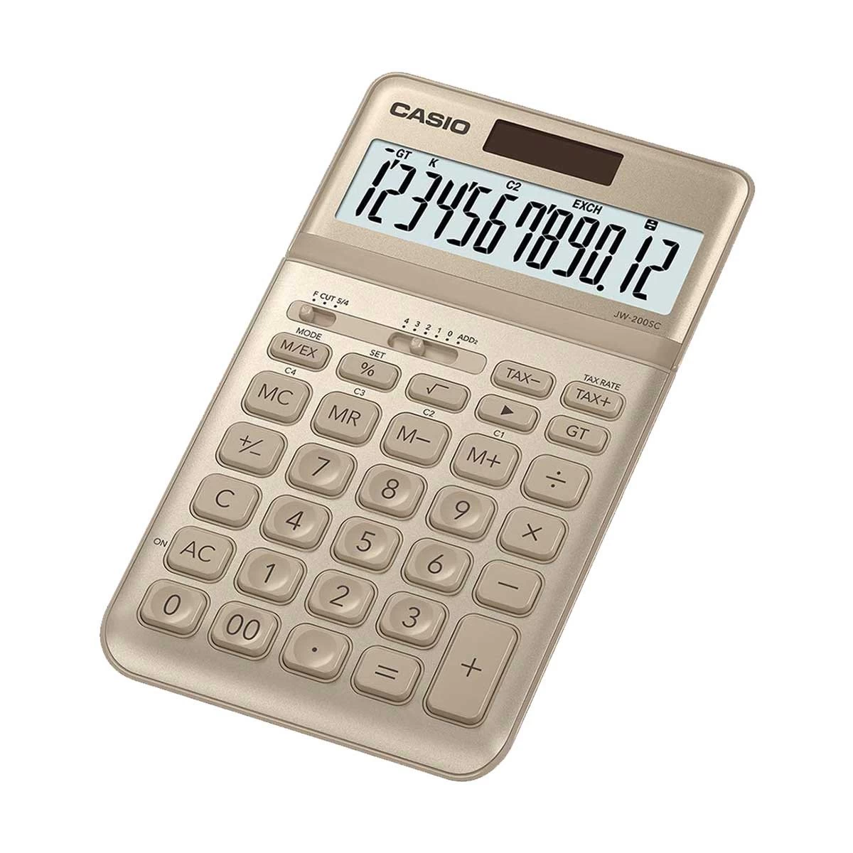 CASIO JW-200SC-GD 12 Digit Compact Desk Type Stylish & Colorful Desktop Standard Calculator #CB182, Taka Price in Bangladesh -By Millennium