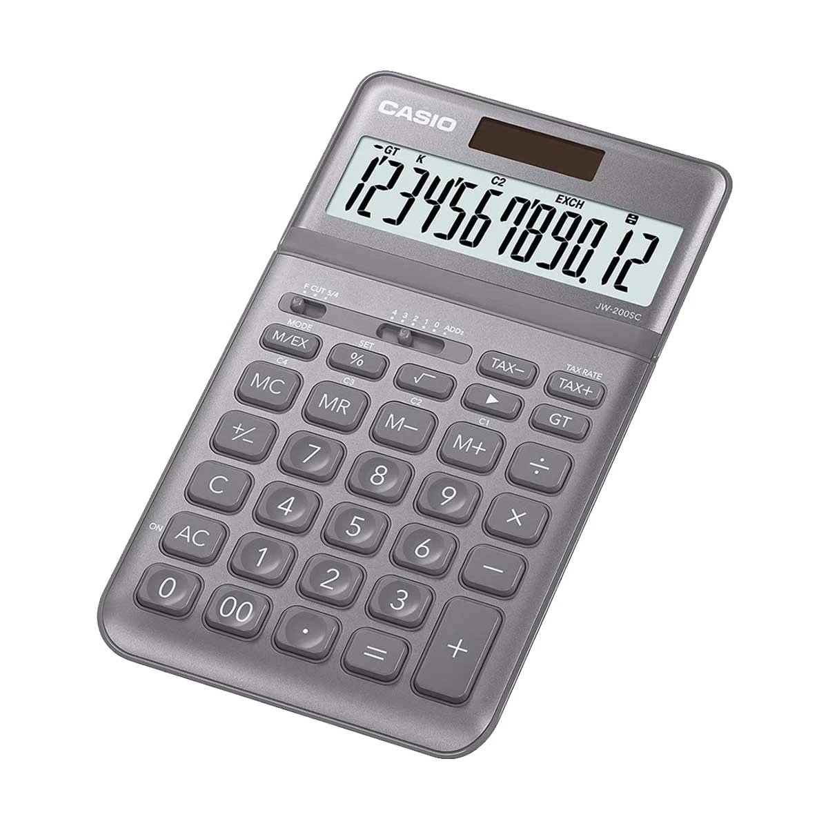 CASIO JW-200SC-GY 12 Digit Compact Desk Type Stylish & Colorful Desktop Standard Calculator #CB183, Taka Price in Bangladesh -By Millennium