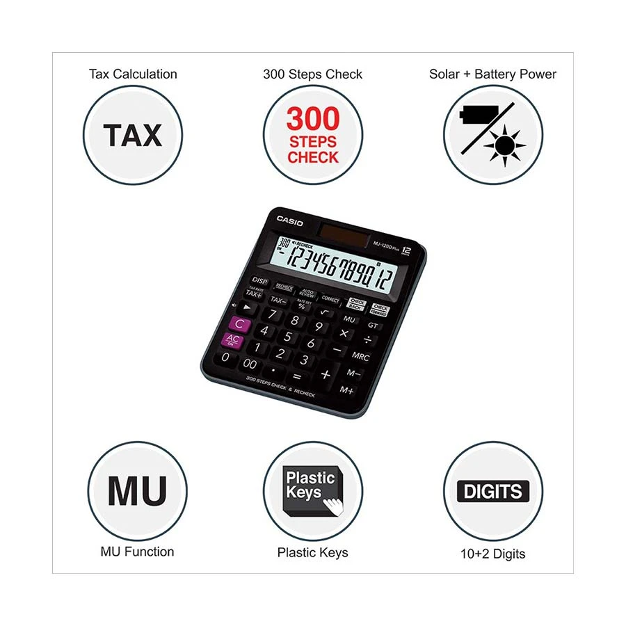 Casio MJ-120D Plus-BK Calculator in BD