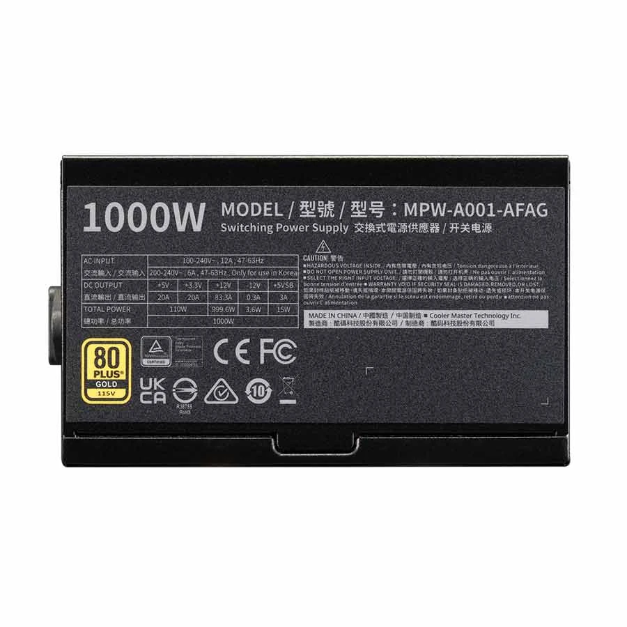 Cooler Master ELITE Gold 1000 Power Supply in BD