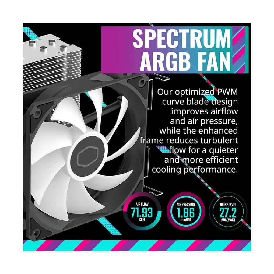 Cooler Master Hyper 212 Spectrum V3 ARGB CPU Cooler in BD