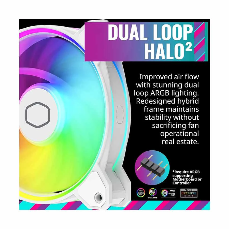 Cooler Master MasterFan MF120 Halo2 Casing Fan in BD