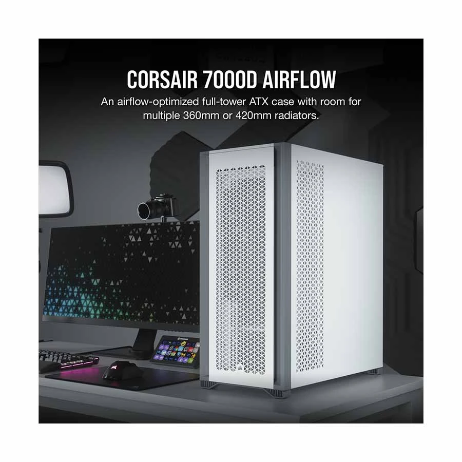 CORSAIR Corsair 7000D AIRFLOW Full-Tower White All Brands in BD