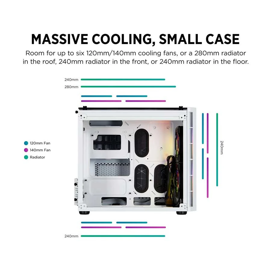 Corsair Crystal Series 280X White Casing in BD