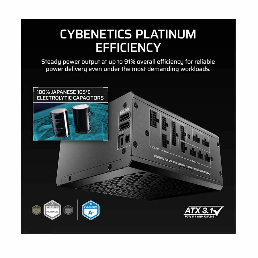 CORSAIR Corsair HX1000i SHIFT 1000W Power Supply specifications