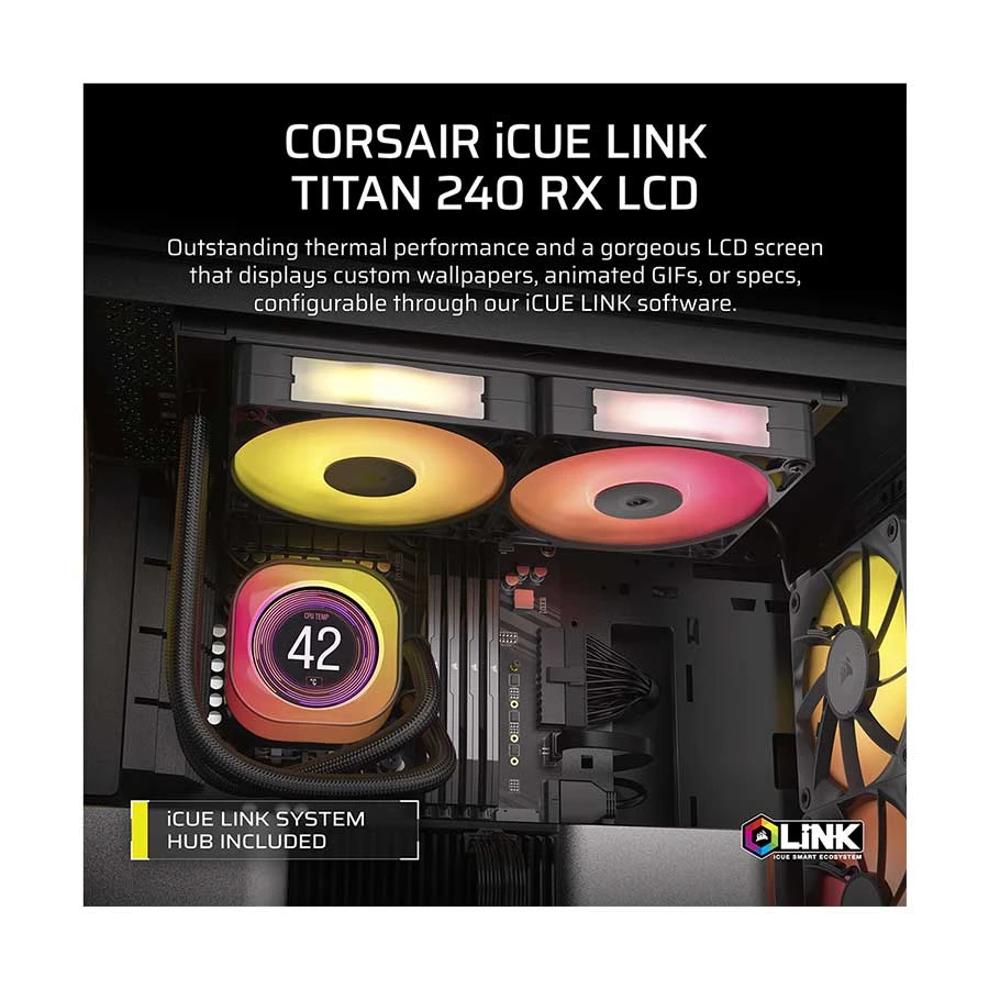 Corsair iCUE Link Titan 240 RX LCD RGB CPU Cooler Price in BD