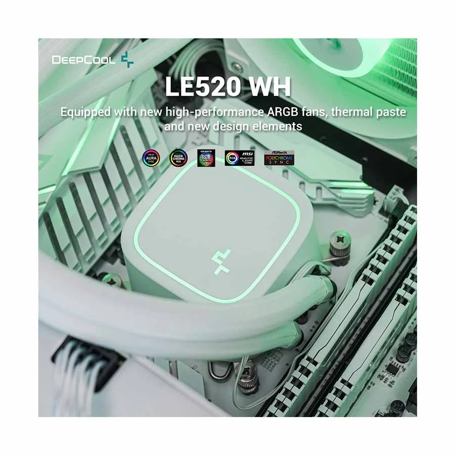 Deepcool LE520 WH AIO ARGB CPU Cooler in BD