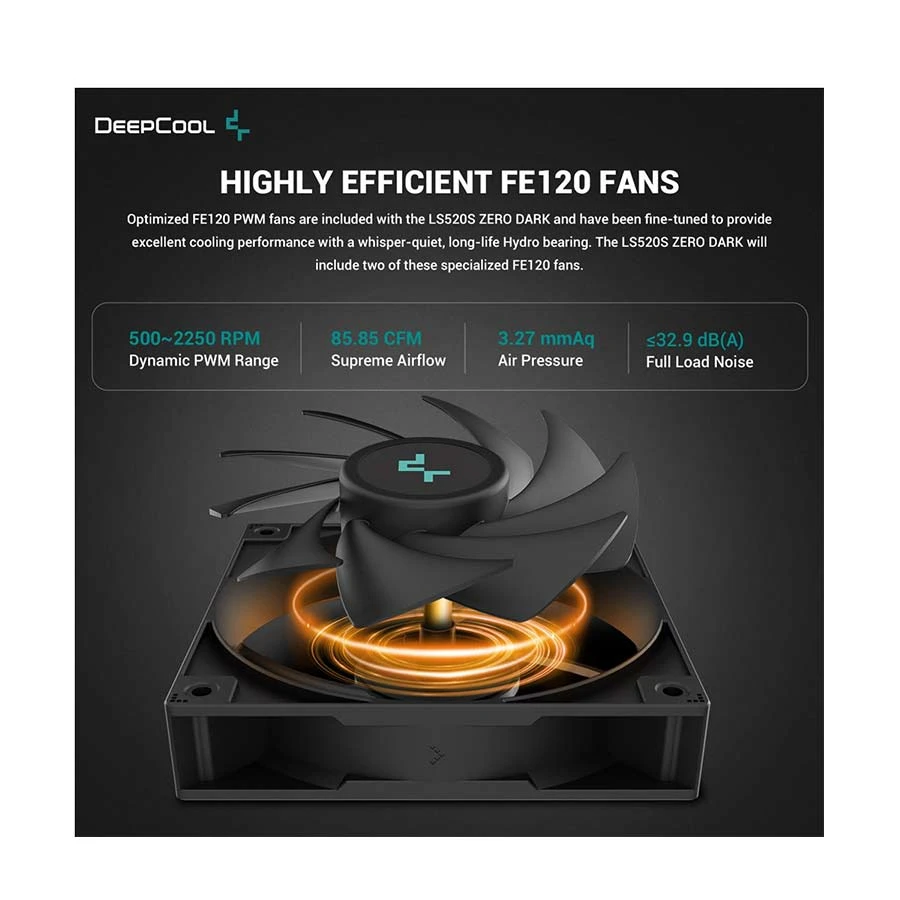 Deepcool LS520S ZERO DARK CPU Cooler specifications