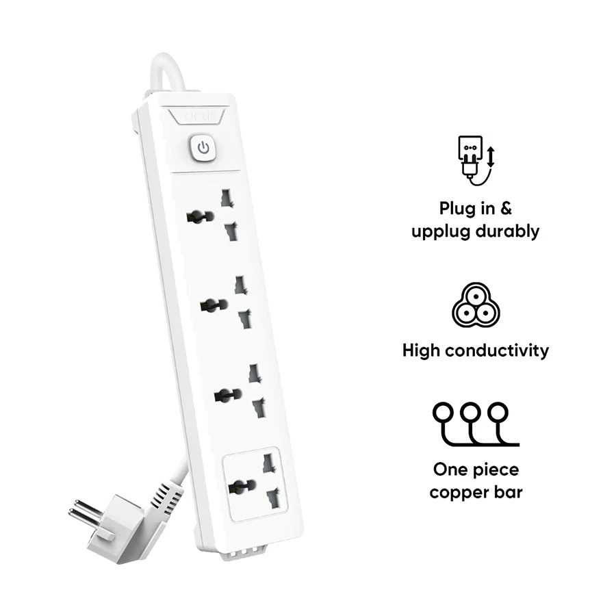 Deli 2 Pin 4 Port Power Strip Price in Bangladesh
