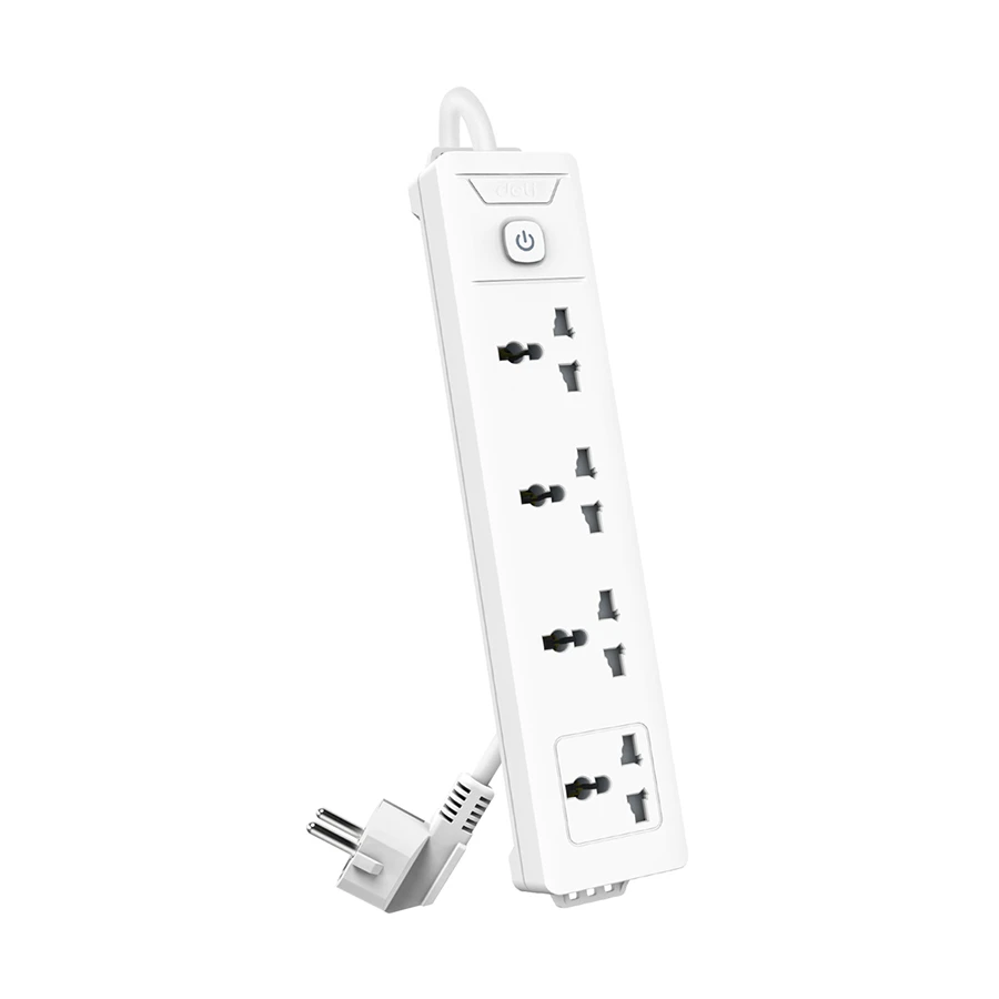 Deli 2 Pin 4 Port Power Strip