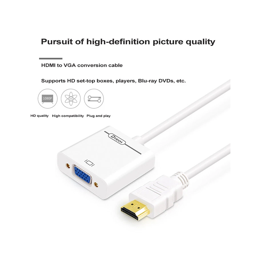 Dtech HDMI Male to VGA Female Cable / Converter / HUB in BD