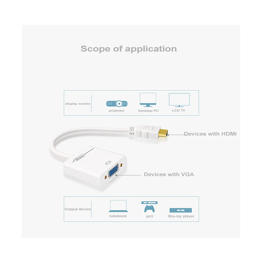 Dtech HDMI Male to VGA Female Cable / Converter / HUB Price in BD