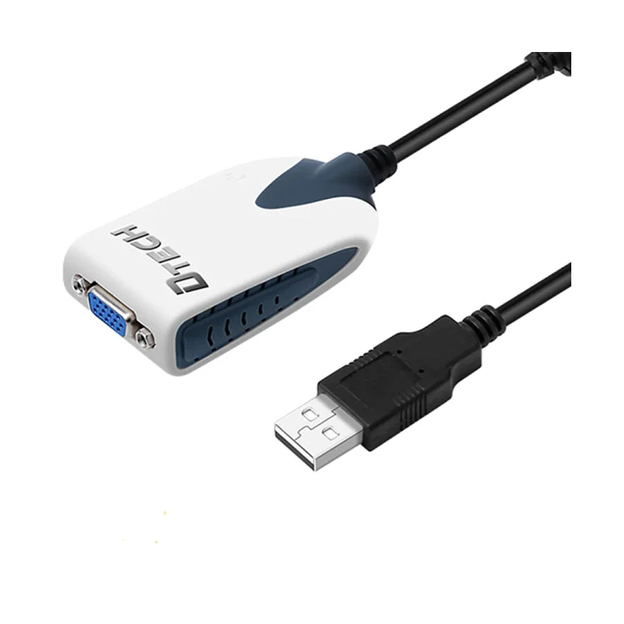 Dtech USB Male to VGA Female Cable / Converter / HUB