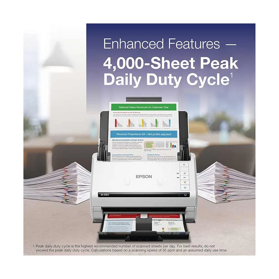 Epson DS-530 II Sheetfed and Flatbed Scanner Best Price