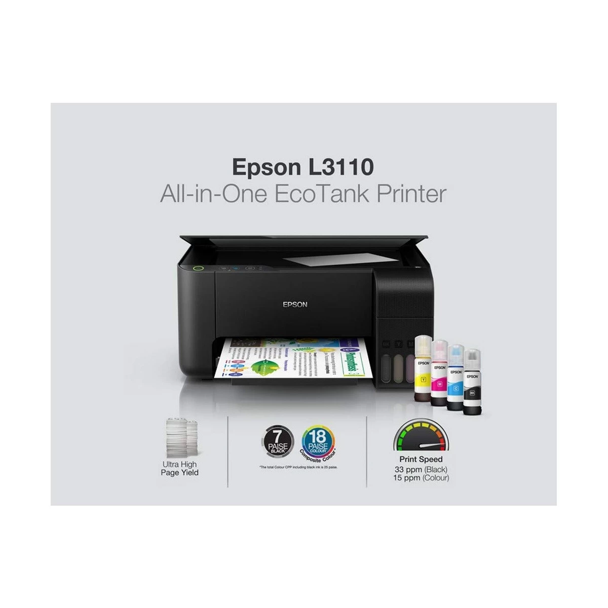Epson EcoTank L3110 Ink Printer specifications