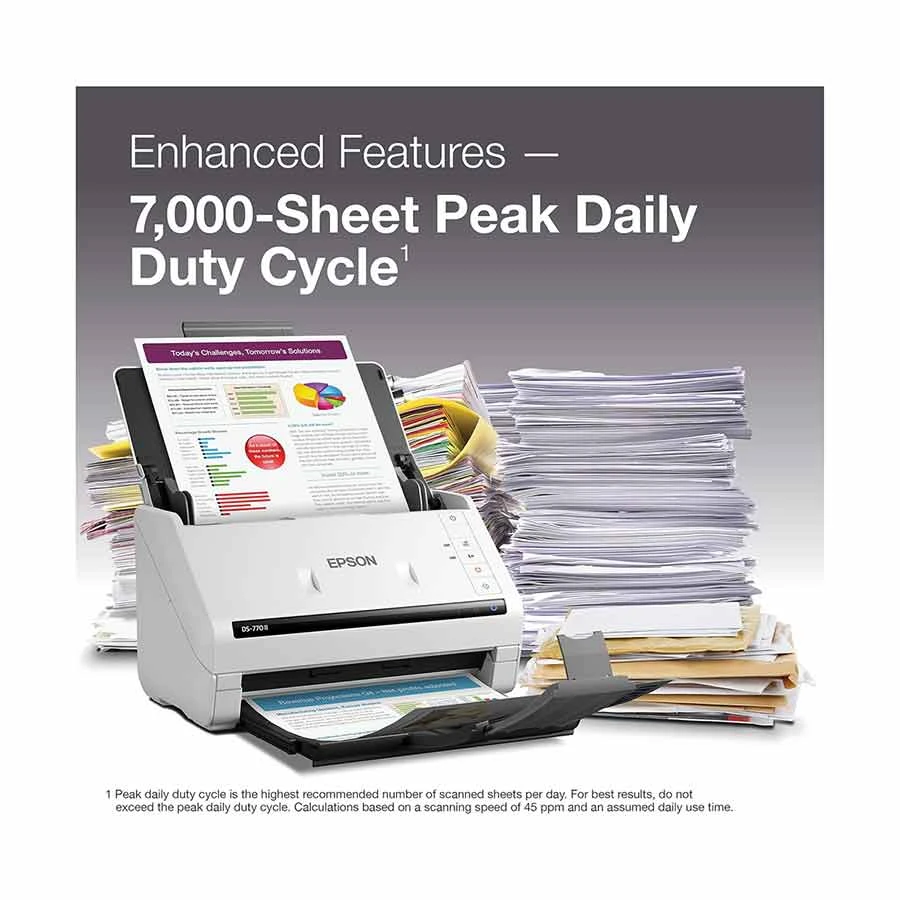 Epson WorkForce DS-770II Sheetfed and Flatbed Scanner Best Price