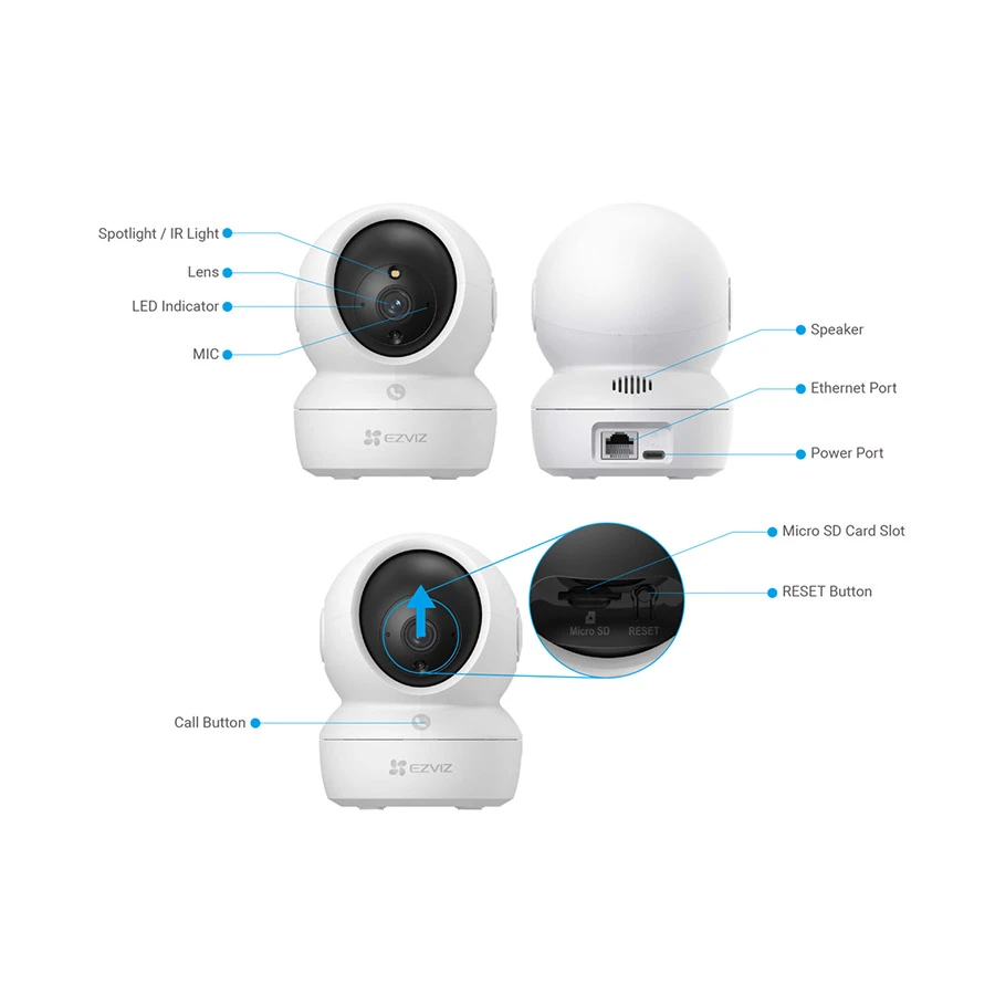 Ezviz EZVIZ H6c Pro 2K+ Wireless / Wi-Fi Camera specifications