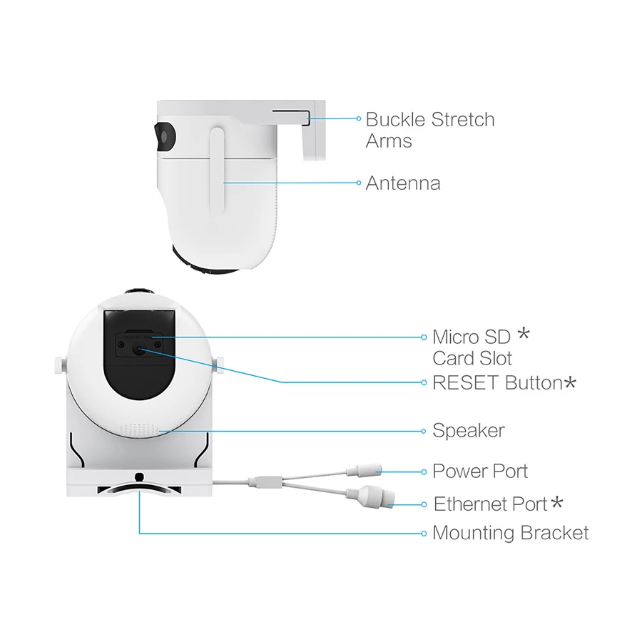 EZVIZ H9c Dual 2K Wireless / Wi-Fi Camera Price in BD