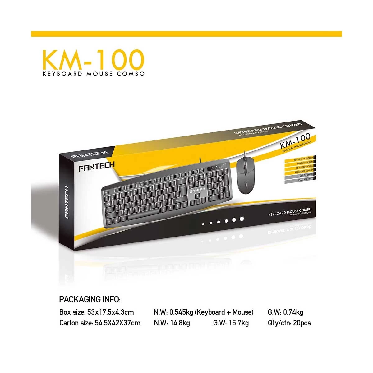 Fantech KM100 Keyboard and Mouse Combo Price in BD