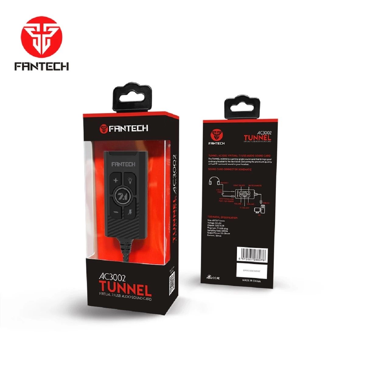 Fantech USB Male to & 3.5mm Female USB Converter
