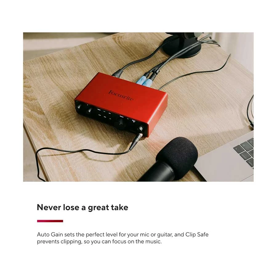 Focusrite Scarlett 2i2 (4th Gen) Amplifier specifications