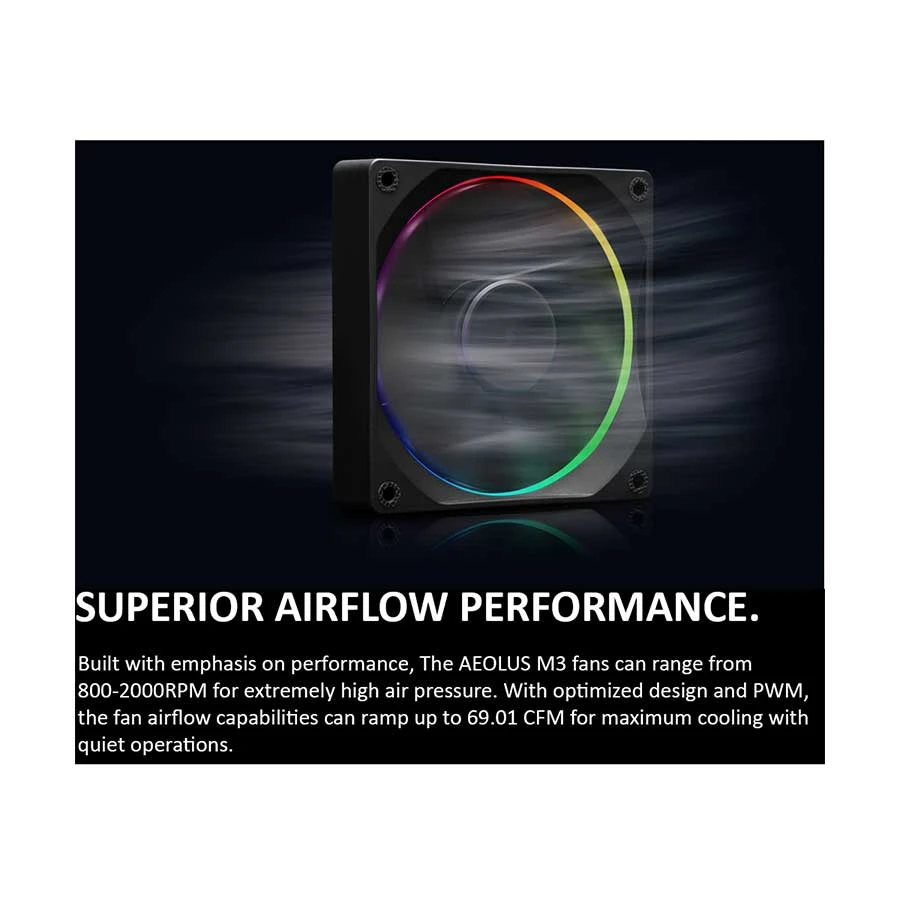 Gamdias AEOLUS M3-1204R Casing Fan in BD