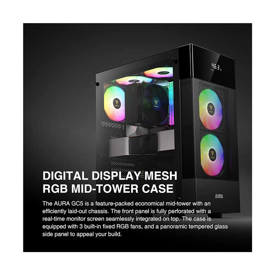 GAMDIAS Gamdias AURA GC5 RGB Digital Display Mesh All Brands Price in Bangladesh