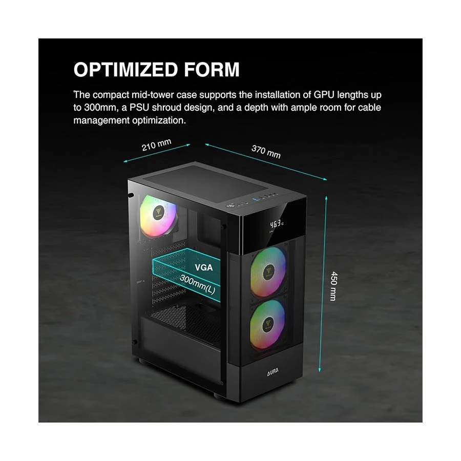 Gamdias AURA GC5 RGB Digital Display Mesh All Brands Price in BD