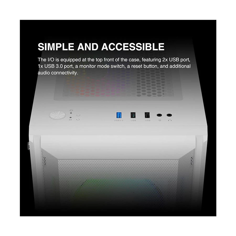 Gamdias AURA GC6 WH RGB Fine Mesh Casing specifications