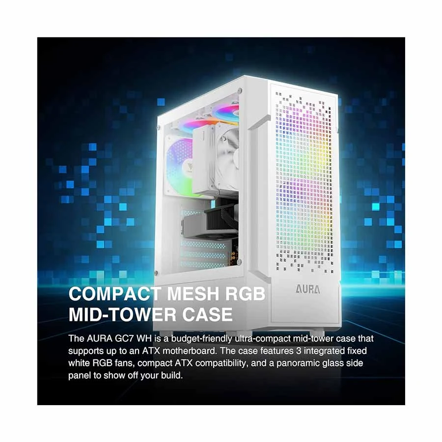 Gamdias AURA GC7 WH RGB Gradient Mesh Casing Price in Bangladesh