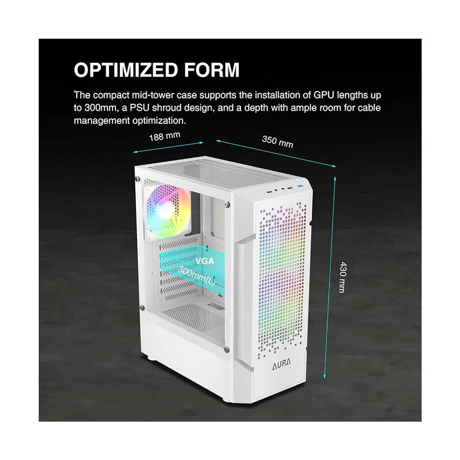 Gamdias AURA GC7 WH RGB Gradient Mesh Casing Price in BD