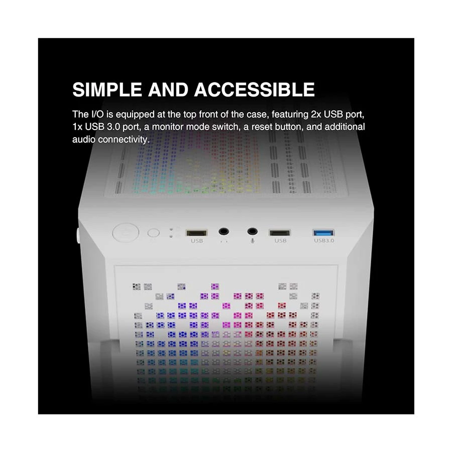 Gamdias AURA GC7 WH RGB Gradient Mesh Casing Best Price