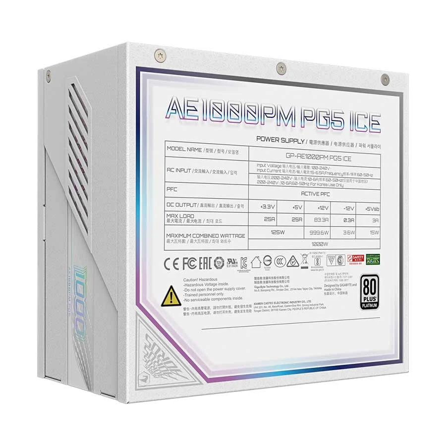 Gigabyte Aorus Elite P1000W Power Supply specifications