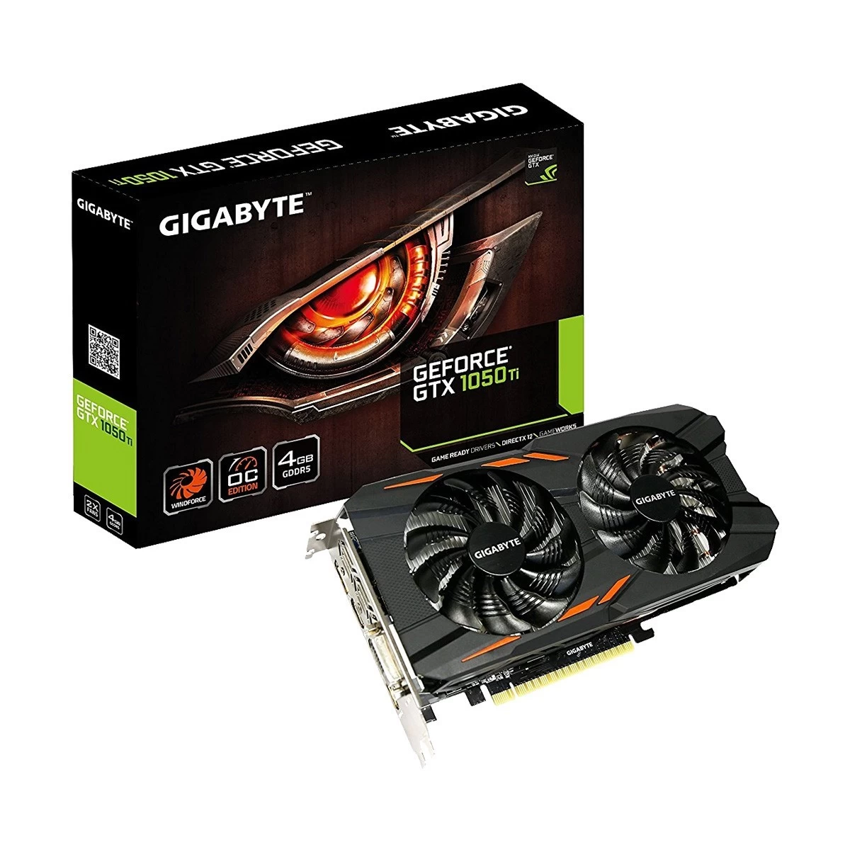 Gigabyte GeForce GTX 1050 Ti GV-N105TWF2OC-4GD Graphics Card