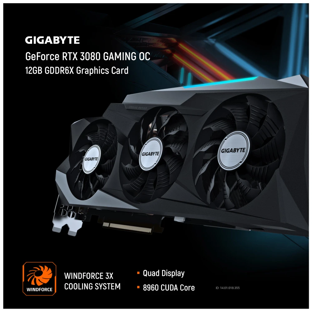Gigabyte GeForce RTX 3080 GAMING OC 12G Graphics Card