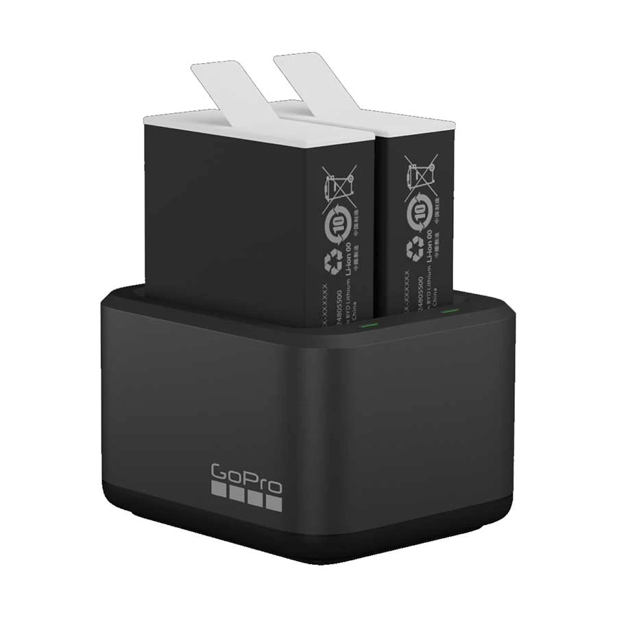 GoPro HERO9 Black Dual Battery Charger + Spare Compact Camera Accessories