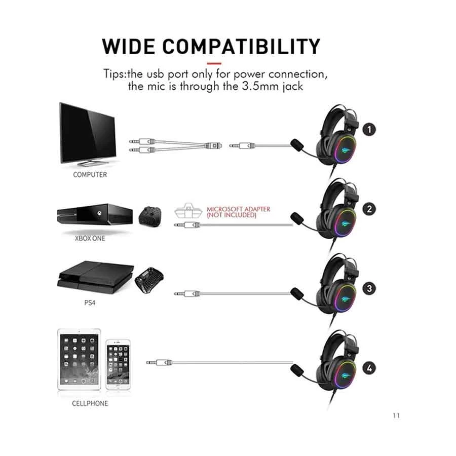 Havit Gamenote H2016D RGB Headphone Best Price
