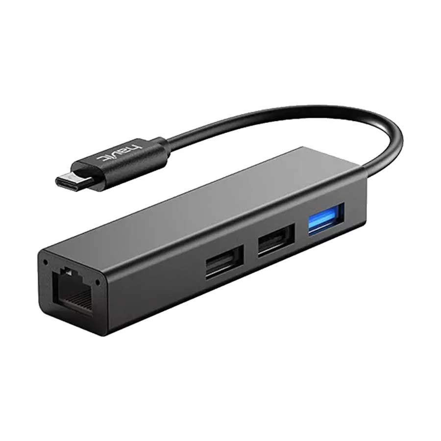 Havit USB Type-C Male to 3.1,Dual 2.0 & LAN Female Type-C Converter