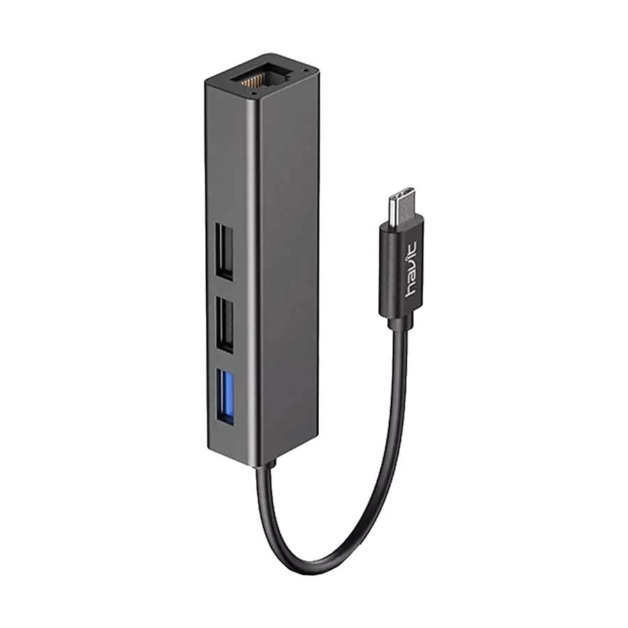 Havit USB Type-C Male to 3.1,Dual 2.0 & LAN Female Type-C Converter Price in Bangladesh