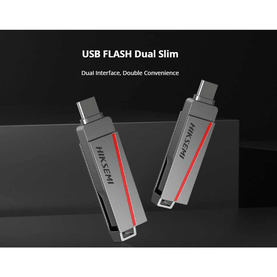 Hiksemi Dual Slim HS-USB-E307C 128GB Pen Drive in BD