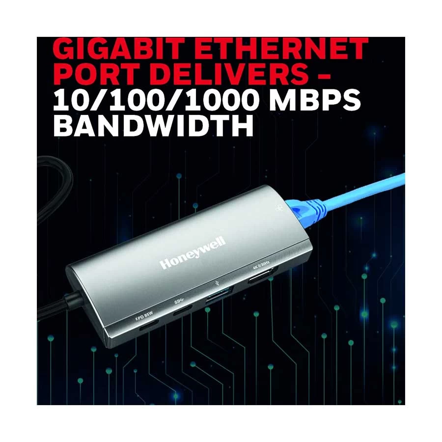 Honeywell Type-C Male to HDMI, USB, LAN, & PD Female Type-C Converter in BD