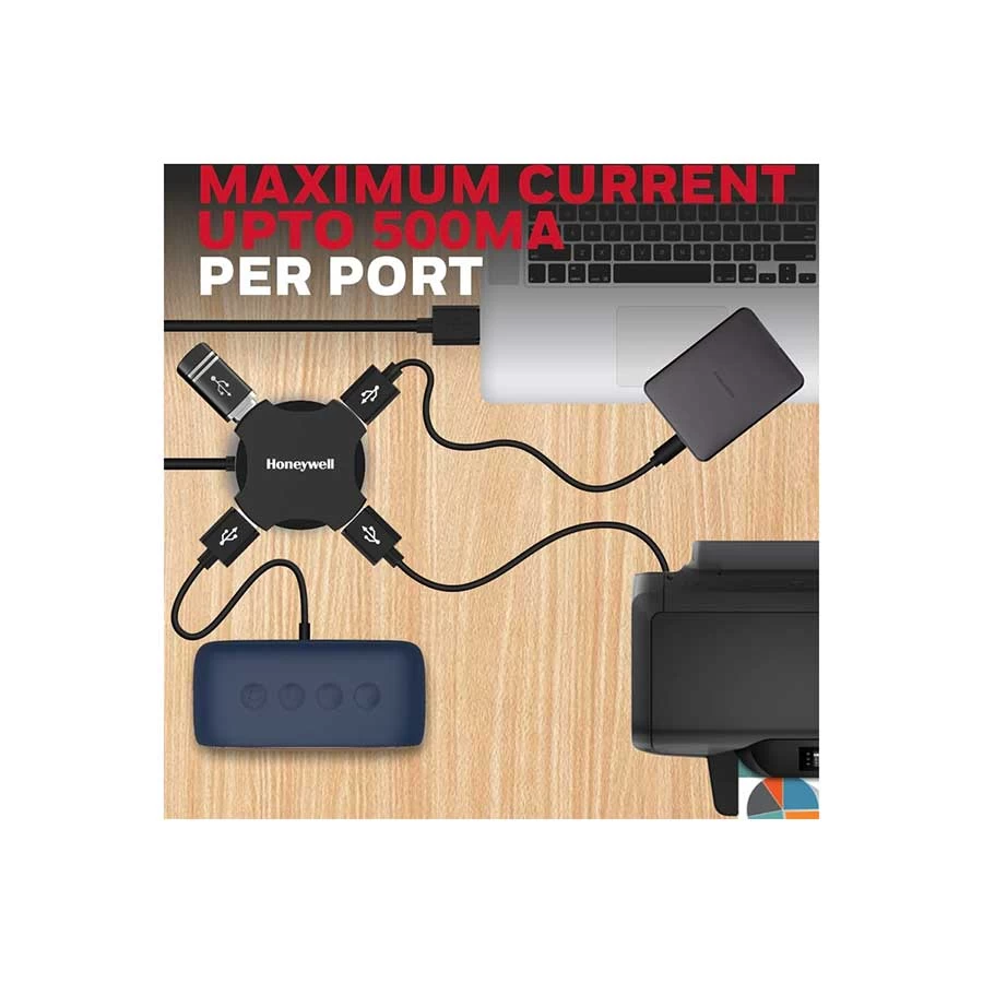 Honeywell USB Male to Quad Female Cable / Converter / HUB in BD
