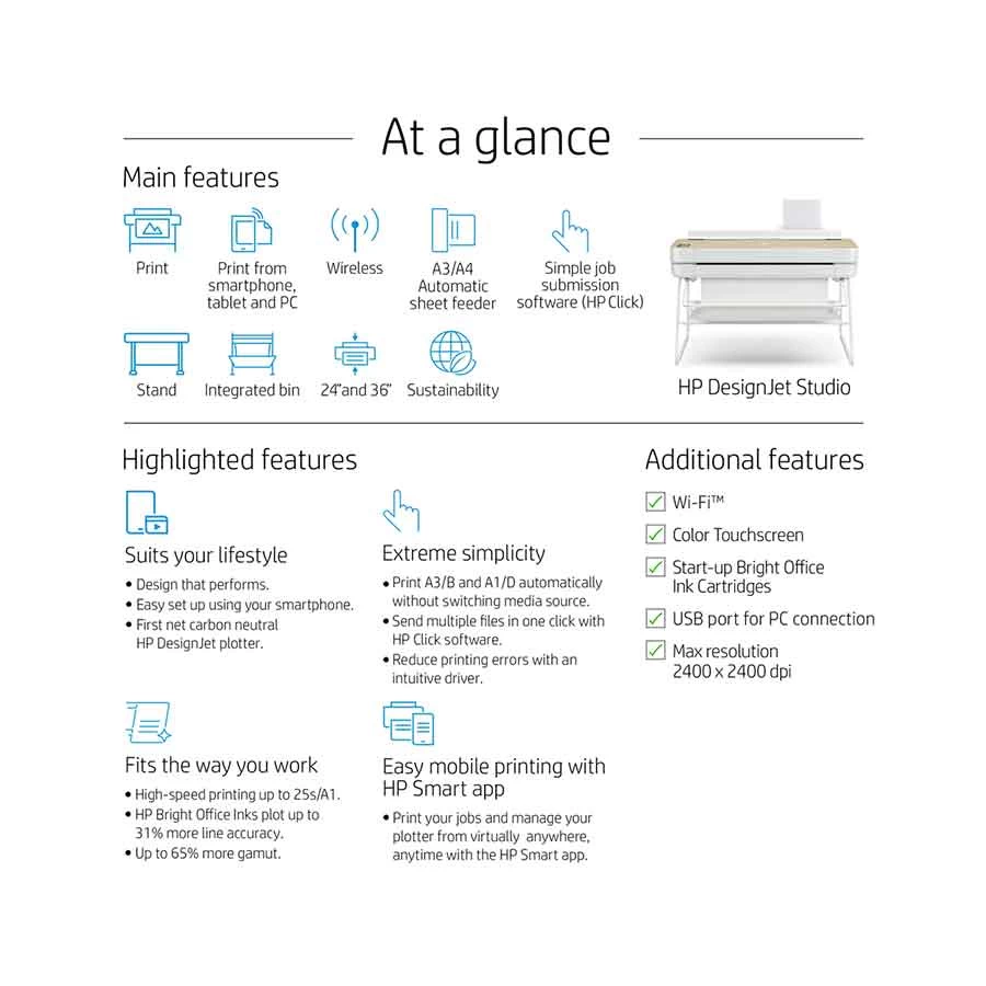 HP DesignJet Studio 36-in Large Format Printer