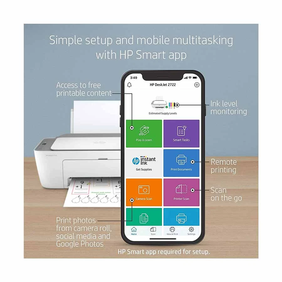HP DeskJet 2722 Document Printer