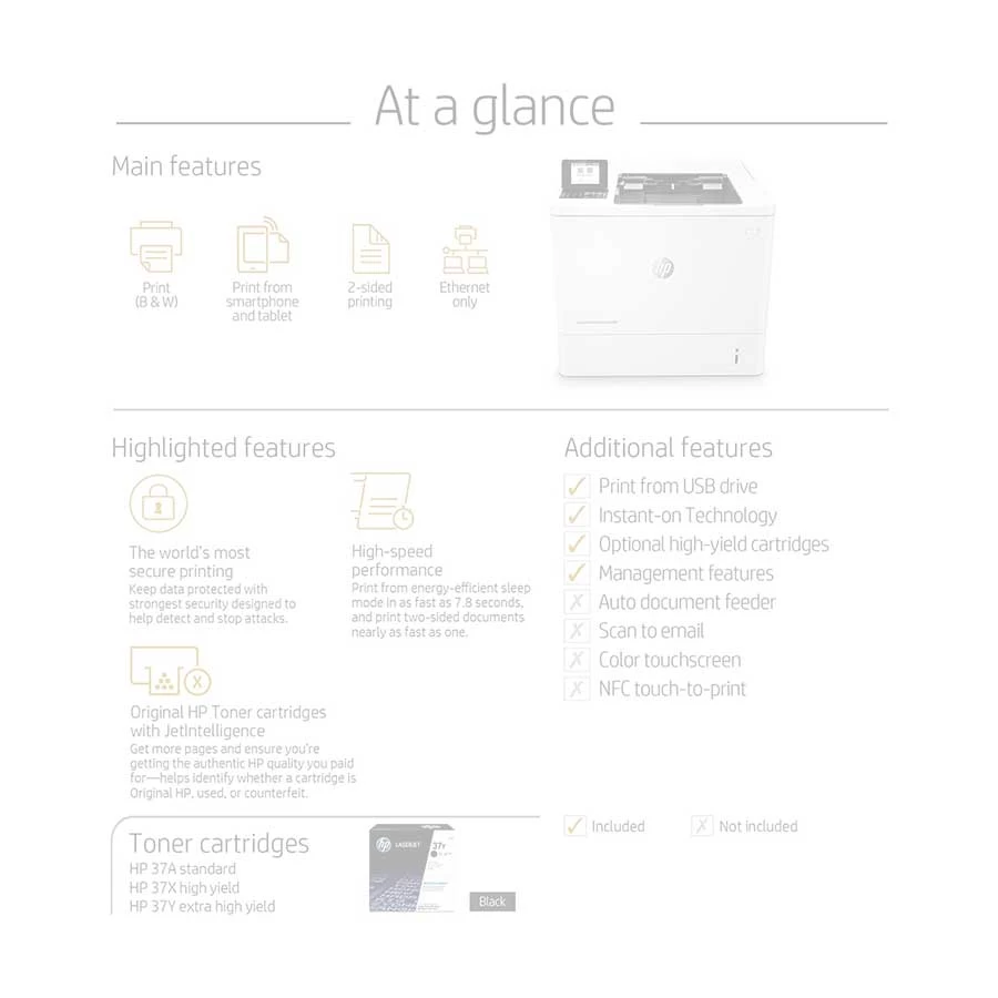 Hp HP Enterprise M609dn Laser Printer specifications