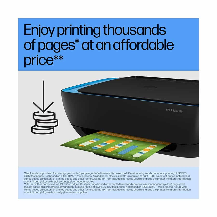 Hp HP Ink Tank 319 Document Printer specifications