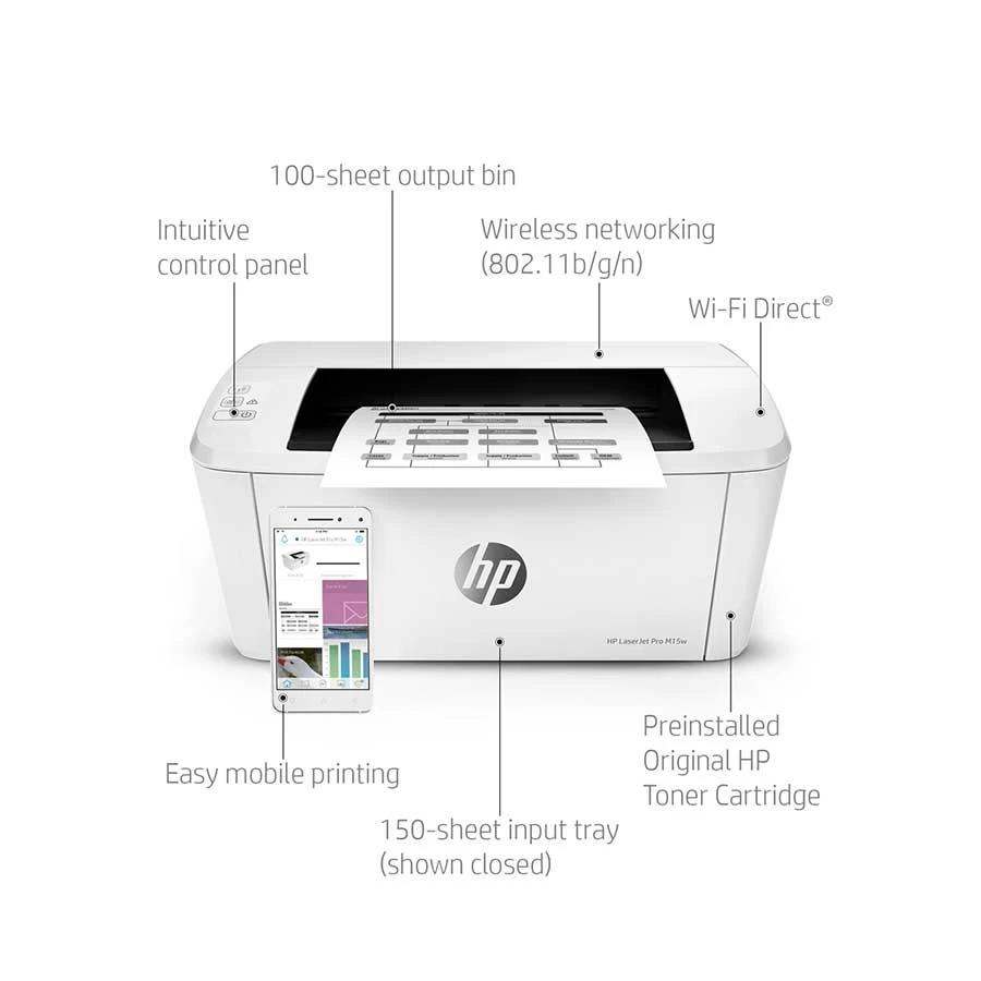 Hp HP LaserJet Pro M15w Laser Printer specifications