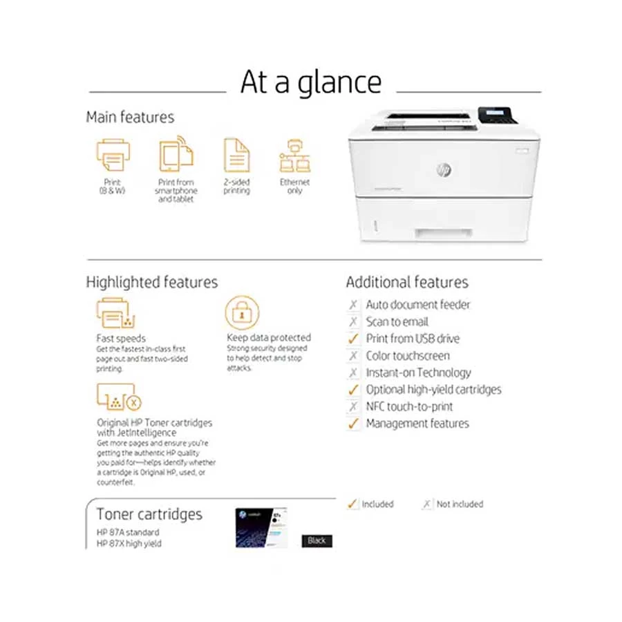 Hp HP Pro M501dn Laser Printer specifications
